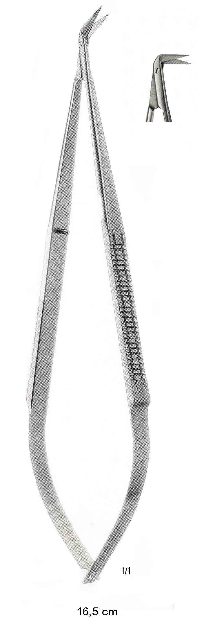 MİKRO MAKAS EĞRİ  90º 16.5 CM   